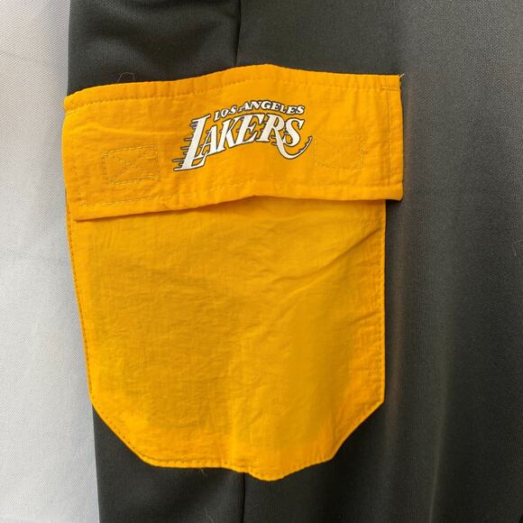 NBA Los Angeles LA Lakers Cargo Jogger Sweatpants Men L Black Comfort Fit NWT - Picture 5 of 8